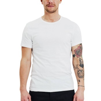 Bread & Boxers Bread and Boxers Lightweight Crew Neck Tee 2P Hvid økologisk bomuld Medium Herre