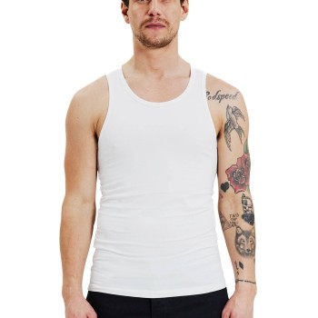 Bread & Boxers Bread and Boxers Men Tanks 2P Hvid økologisk bomuld XX-Large Herre