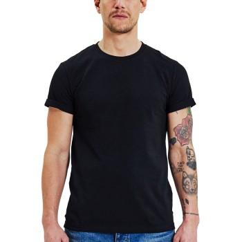Bread & Boxers Bread and Boxers Roll-Up Tee Sort økologisk bomuld X-Large Herre