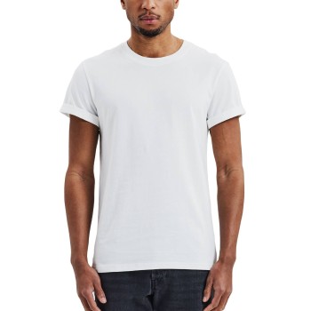 Bread & Boxers Bread and Boxers Roll-Up Tee Hvid økologisk bomuld Small Herre