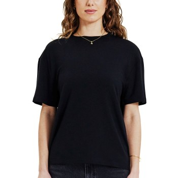Bread & Boxers Bread and Boxers Soft Fiber T Shirt Sort viskose Medium Dame