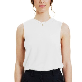 Bread & Boxers Bread and Boxers Soft Fiber Tank Top Hvid viskose X-Small Dame