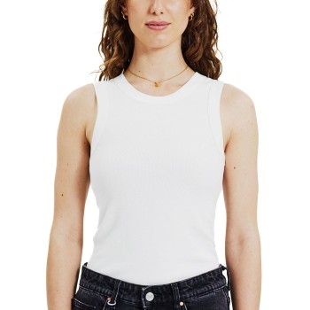 Bread & Boxers Bread and Boxers Tank Crew Neck Ribbed Hvid økologisk bomuld X-Small Dame