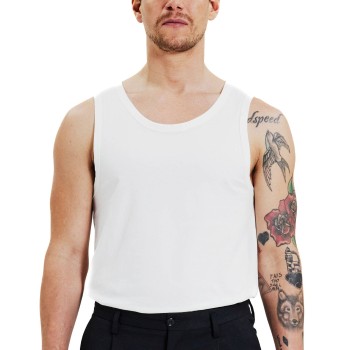 Bread & Boxers Bread and Boxers Tank Relaxed Hvid økologisk bomuld X-Large Herre