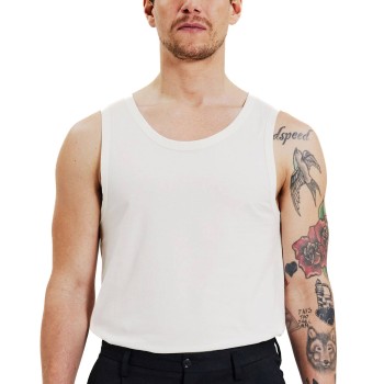 Bread & Boxers Bread and Boxers Tank Relaxed Benhvid økologisk bomuld Medium Herre