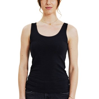 Bread & Boxers Bread and Boxers Tank Woman Sort økologisk bomuld Large Dame