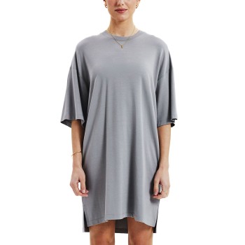 Bread & Boxers Bread and Boxers T-Shirt Dress Grå viskose Large Dame