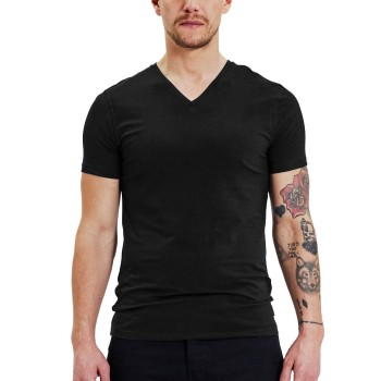 Bread & Boxers Bread and Boxers V-Neck Sort økologisk bomuld Small Herre