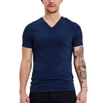 Bread & Boxers Bread and Boxers V-Neck Mørkblå økologisk bomuld Large Herre