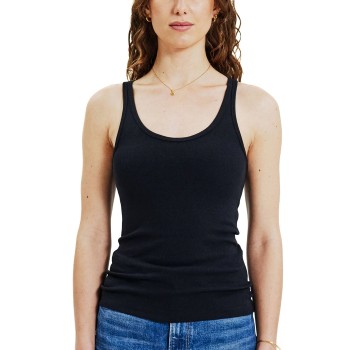 Bread & Boxers Bread and Boxers Women Ribbed Tank Top Sort bomuld X-Large Dame