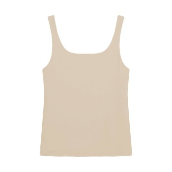 Bread & Boxers Bread and Boxers Women Tank Top With Scoop Back Beige økologisk bomuld Medium Dame
