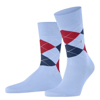 Burlington Strømper Manchester Mercerised Cotton Sock Blå/Lyseblå Str 40/46 Herre