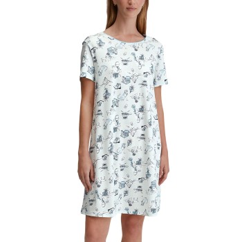 Calida Coastal Dreams Sleepshirt Blå Mønster bomuld Large Dame