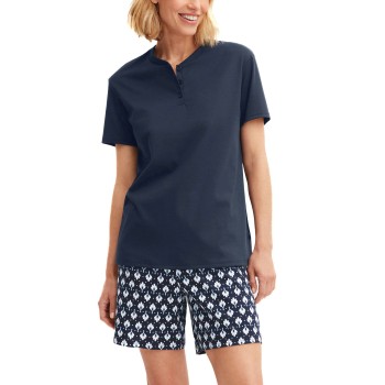 Calida Daylight Dreams Short Pyjama Marineblå bomuld Medium Dame