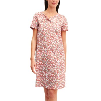 Calida Flower Nights Short Sleeve Sleepshirt Laksrosa bomuld Small Dame