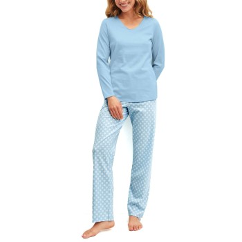 Calida Lovely Nights Pyjamas Blå Mønster bomuld Small Dame
