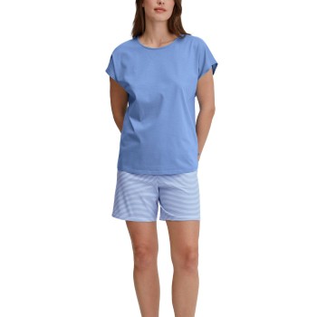 Calida Lovely Nights Short Pyjama Lyseblå bomuld Medium Dame