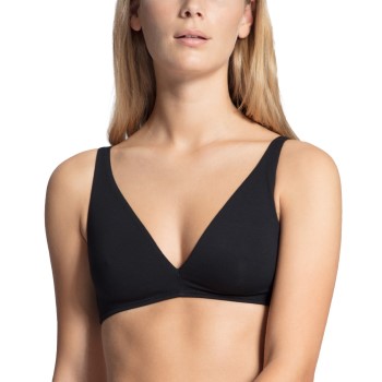 Calida BH Natural Comfort Soft Bra Sort bomuld A 80 Dame