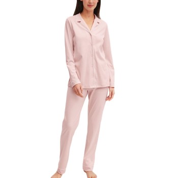 Calida Night Lovers Pyjama With Collar Rosa bomuld Small Dame