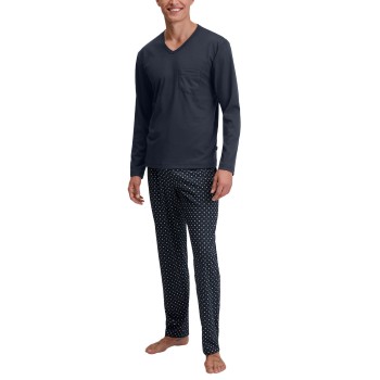 Calida Relax Streamline Pyjama Marineblå bomuld Large Herre