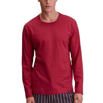 Calida Remix Basic Sleep Long Sleeve Shirt Rød bomuld Large Herre