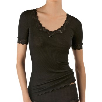 Calida Richesse Lace Short-sleeve Top Sort 48-50 Dame