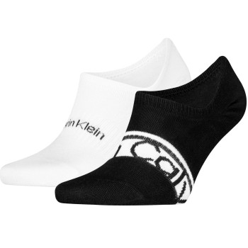 Calvin Klein Strømper 2P Cotton Logo Stripe Footie Socks Sort One Size Herre