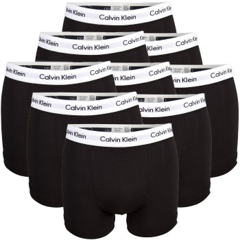 Calvin Klein 9P Cotton Stretch Trunks Sort/Hvid bomuld Medium Herre