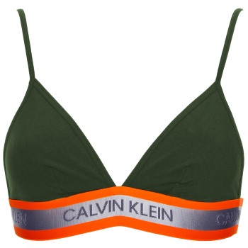 Calvin Klein BH Hazard Cotton Unlined Triangle Mørkgrøn  bomuld Large Dame