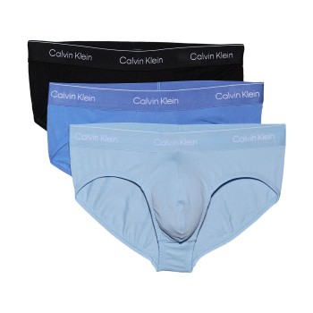 Calvin Klein 3P Icon Cotton Briefs Sort/Blå bomuld Medium Herre