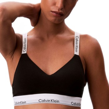 Calvin Klein BH Icon Cotton Modal Classic Bralette Sort X-Large Dame