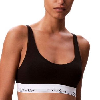 Calvin Klein BH Icon Cotton Modal Lined Bralette Sort X-Large Dame