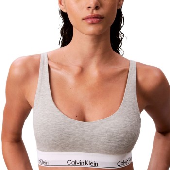 Calvin Klein BH Icon Cotton Modal Lined Bralette Lysegrå Medium Dame
