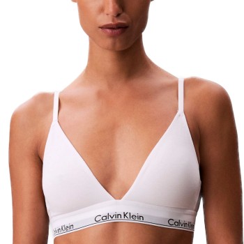 Calvin Klein BH Icon Cotton Modal Triangle Bralette Hvid X-Large Dame