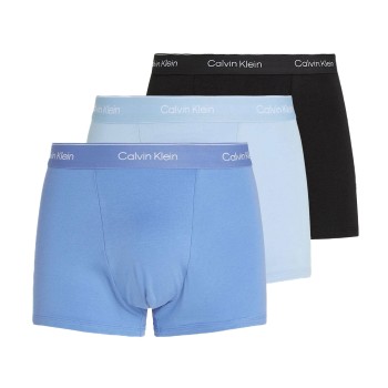 Calvin Klein 3P Icon Cotton Relaxed Fit Trunks Sort/Blå bomuld Medium Herre