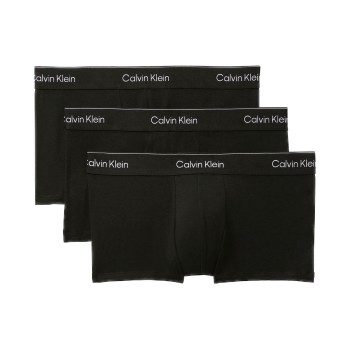Calvin Klein 3P Icon Cotton Stretch Low Rise Trunk Sort bomuld Medium Herre