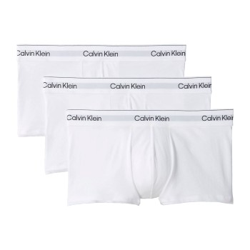 Calvin Klein 3P Icon Cotton Stretch Low Rise Trunk Hvid bomuld 2XL Herre