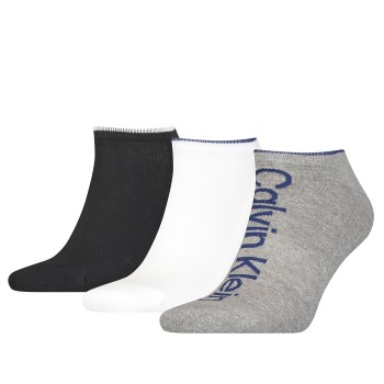 Calvin Klein Strømper 3P Men Athleisure Sneaker Socks Grå/Sort One Size Herre