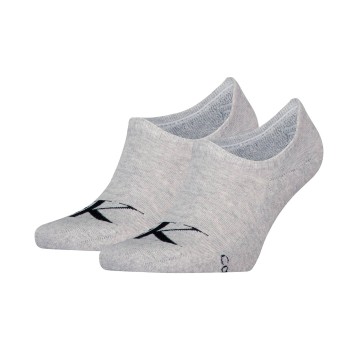 Calvin Klein Strømper 2P Monogram High Cut Footie Socks Grå Str 39/42 Herre