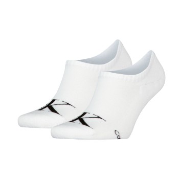 Calvin Klein Strømper 2P Monogram High Cut Footie Socks Hvid Str 43/46 Herre