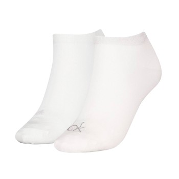 Calvin Klein Strømper 2P Shiny Logo Sneaker Socks Hvid Str 39/42 Dame