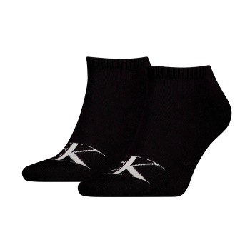 Calvin Klein Strømper 2P Sneaker Monogram Socks Sort Str 43/46 Herre
