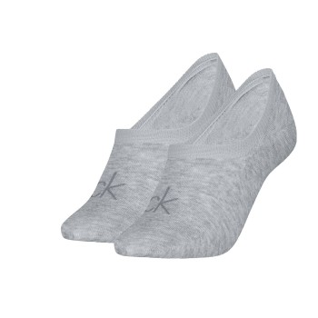 Calvin Klein Strømper 2P Women Invisible Footie Socks Grå Str 35/38 Dame
