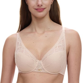 Chantelle BH Origins Lace Lightweight Plunge Bra Beige nylon C 90 Dame