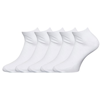 Claudio Strømper 5P Sneaker Socks Hvid Str 40/47 Herre