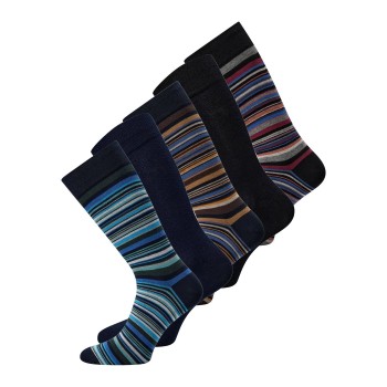 Claudio Strømper 5P Socks Bamboo Blå Str 40/47 Herre