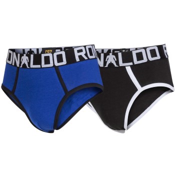 CR7 Cristiano Ronaldo 2P Boys Line Briefs Sort/Blå bomuld 158-164