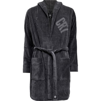 CR7 Cristiano Ronaldo Cotton Bathrobe Grå bomuld Medium Herre