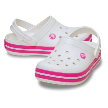 Crocs Crocband Clog Kids Rosa/Hvid US J3 (EU 34-35) Barn