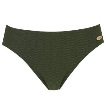Damella Brigitte Textured Bikini Brief Mørkgrøn  nylon 44 Dame